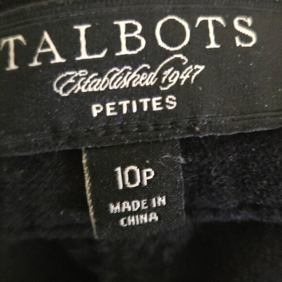 Talbots Signature Boot Black Velveteen Pants Size 10p - Picture 4 of 6